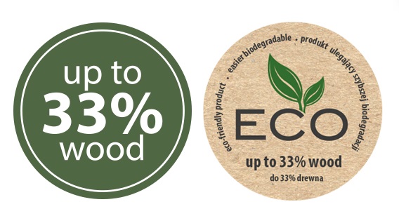 Kvetináč FURU SQUARE LOW ECO WOOD 29,5 cm kávový