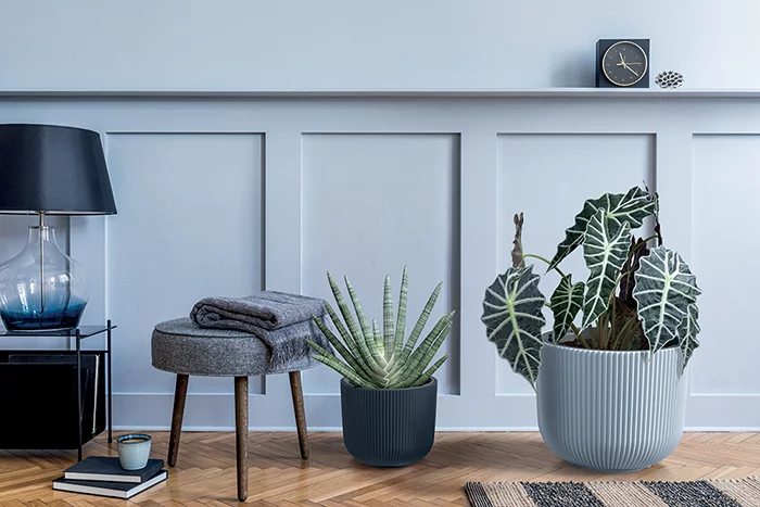 Kvetináč s vložkou MILLY antracit Ø46,9 cm