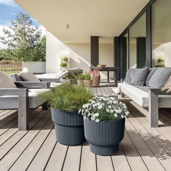 Kvetináč MILLY antracit 29,9 cm