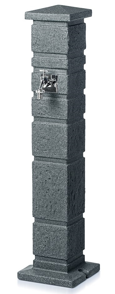 Záhradný stĺpik s kohútikom ROMANA, antracitový granit