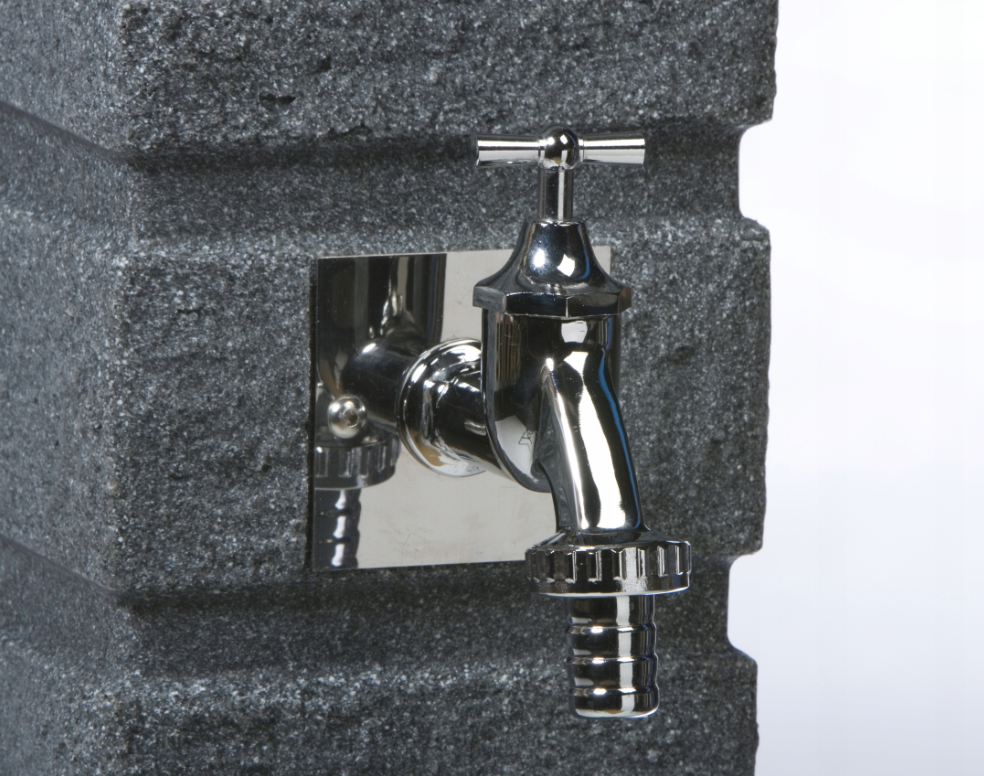 Záhradný stĺpik s kohútikom ROMANA, antracitový granit