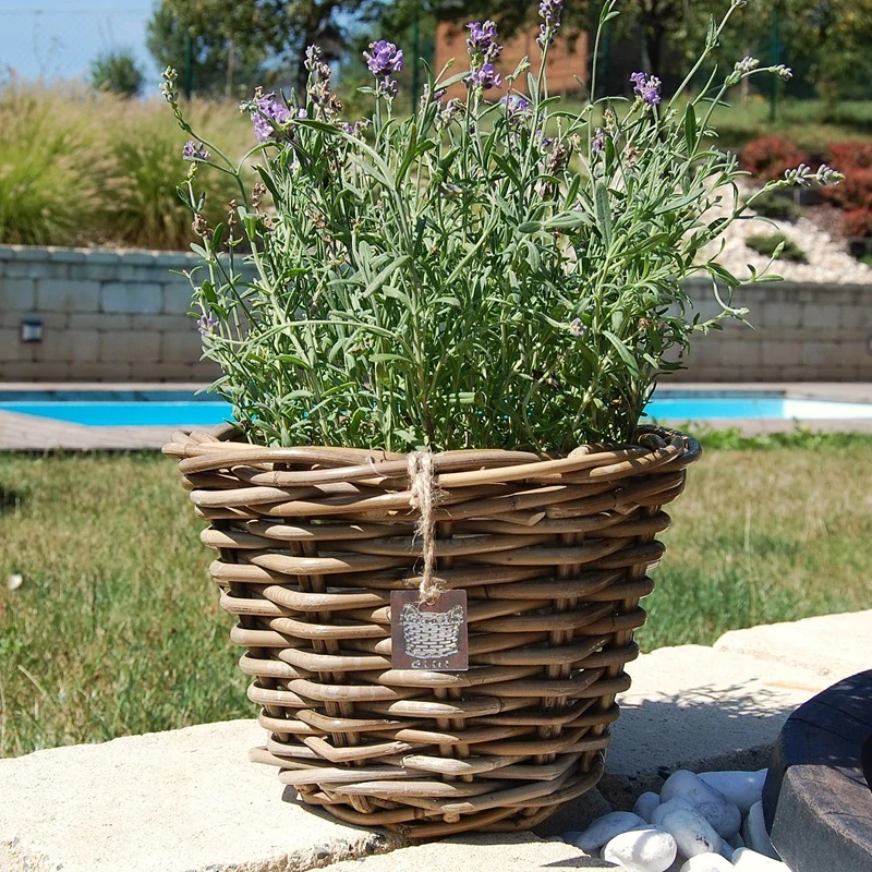 RATANOVÝ Kvetináč CLASIC VASE small, grey, Ø28x18 cm