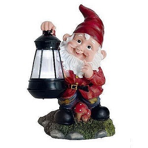 Solární lampa trpaslík s lucernou 