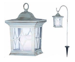 Solární lucerna bílá - set