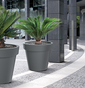 Kvetináč LEXO ROUND šedý kameň 80 cm