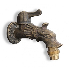 Vodovodný KOHÚTIK DRAK 1/2", zlatá patina