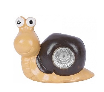 Solární lampa hlemýžď 14x11x12 cm, 1 LED, AA