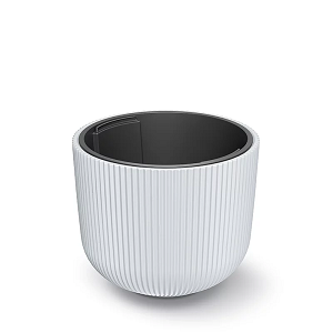 Kvetináč s vložkou MILLY biely Ø34,9 cm