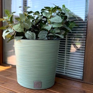 Kvetináč FURU ROUND LOW ECO WOOD 30 cm zelený