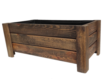 Drevený zahradný kvetináč VELVET, palisander, 800x400x330mm