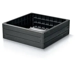 Prosperplast  Vyvýšený záhon BASE WOODY, antracit, 75,6 cm