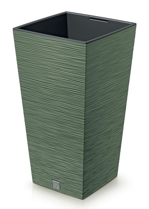 Kvetináč FURU SQUARE, 39,5 cm, zemito zelený