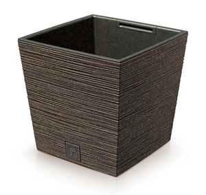 Kvetináč FURU SQUARE LOW ECO WOOD 29,5 cm kávový
