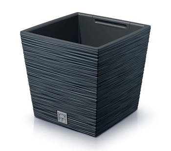 Kvetináč FURU SQUARE LOW 30 cm, antracit