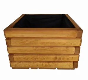 Drevený zahradný kvetináč AKSAMIT, pinie, 400x400x300