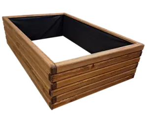 Vyvýšený záhon AZTE WOODLINE, teak, 120x75x30 cm