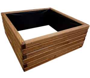 Vyvýšený záhon AZTE WOODLINE, teak, 75x75x30 cm