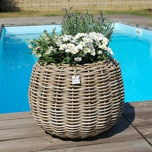 RATANOVÝ Kvetináč DRYPOT TINA medium, Ø45x34 cm