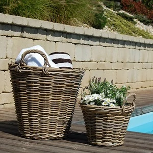 RATANOVÉ Koše, Grey - SET