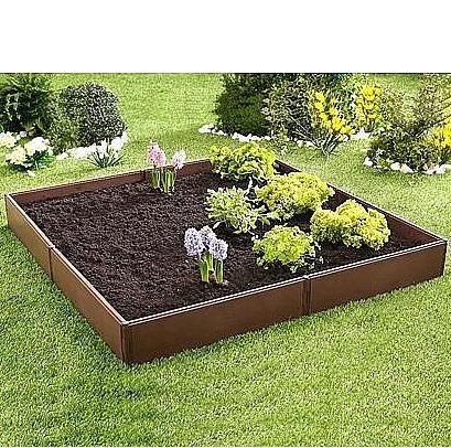 Vyvýšený záhon 8-dílny, plast, 57x13 cm