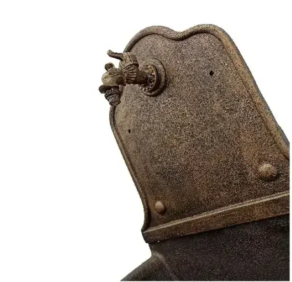 Záhradné LIATINOVÉ UMYVADLO, medená patina