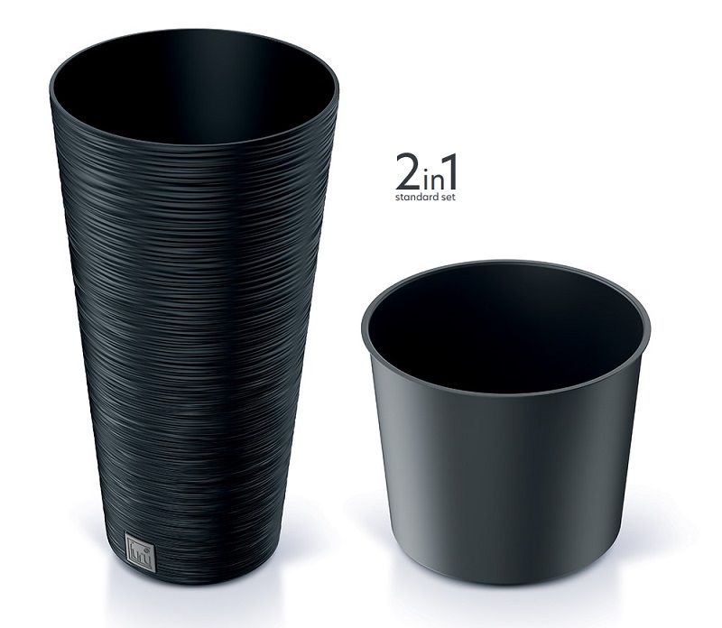 Kvetináč FURU SLIM 30 cm, antracit