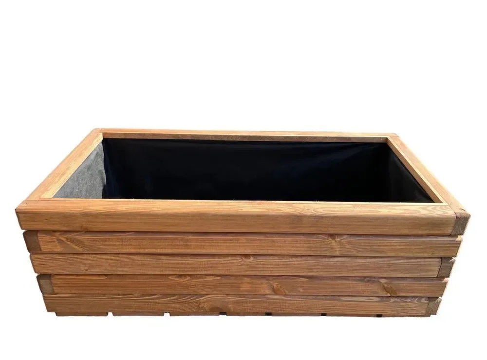 Drevený zahradný kvetináč AKSAMIT, teak, 800x400x300