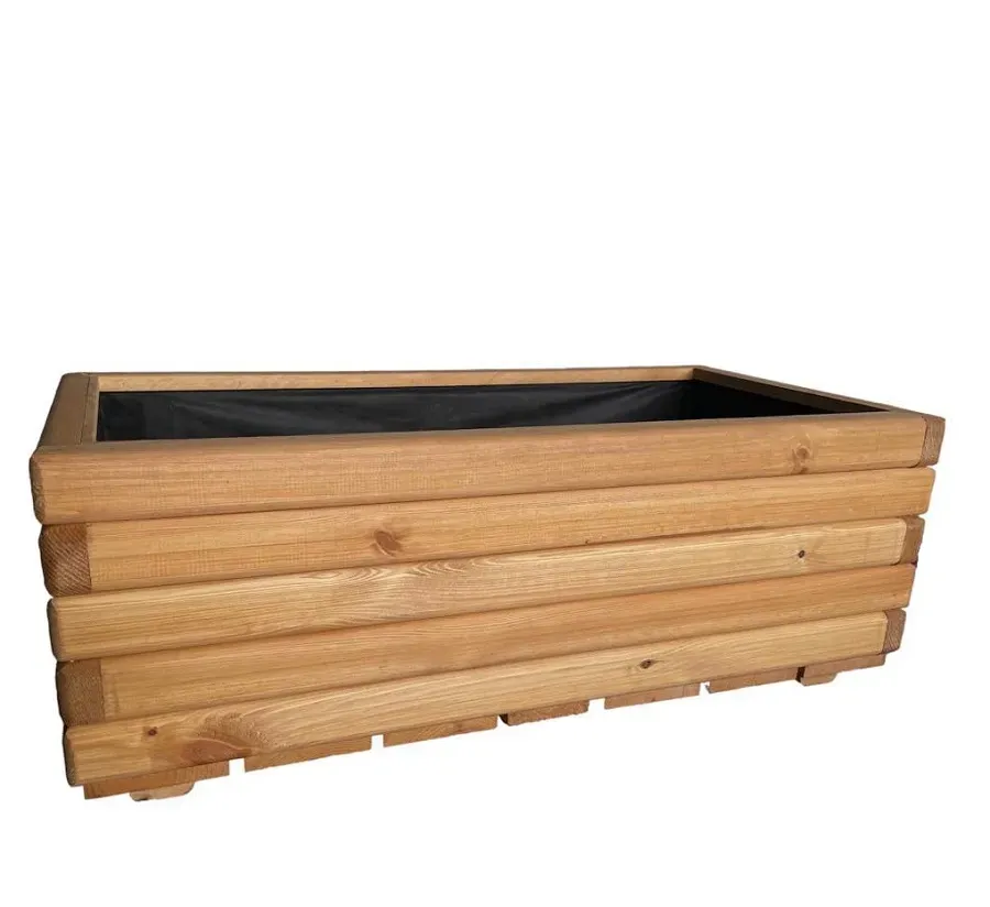 Drevený zahradný kvetináč, pínia,  800x400x300