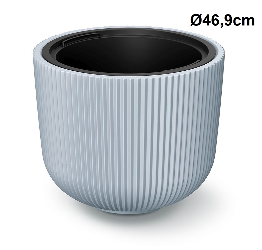 Květináč s vkladem MILLY světle šedý Ø46,9cm