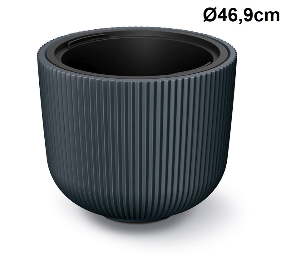 Kvetináč s vložkou MILLY antracit Ø46,9 cm