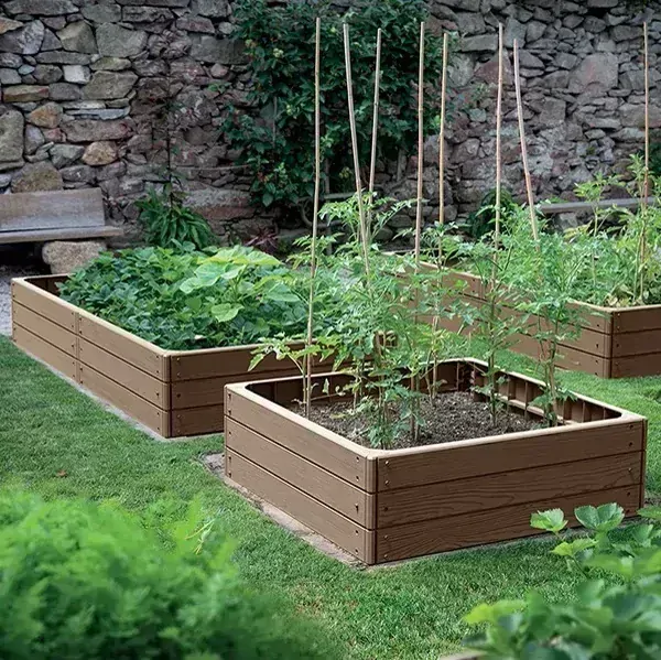 Prosperplast Vyvýšený záhon BASE WOODY ECO WOOD 149CM, naturo ECO