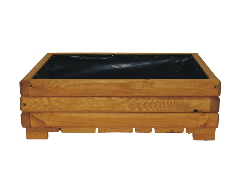 Drevený zahradný kvetináč AKSAMIT, teak, 600x500x200