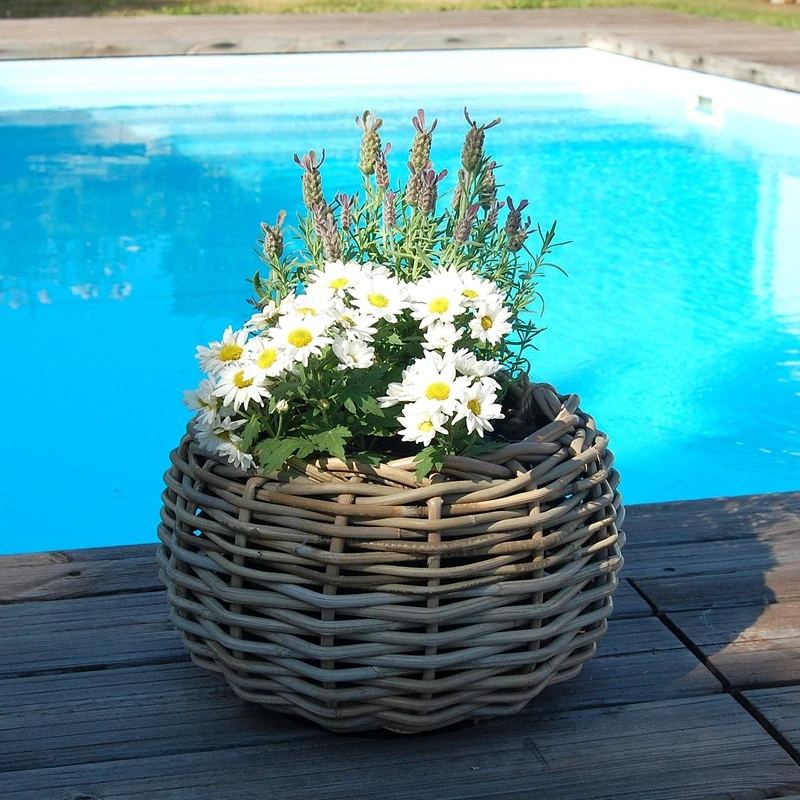 RATANOVÝ Kvetináč DRYPOT TINA small, Ø29x19 cm