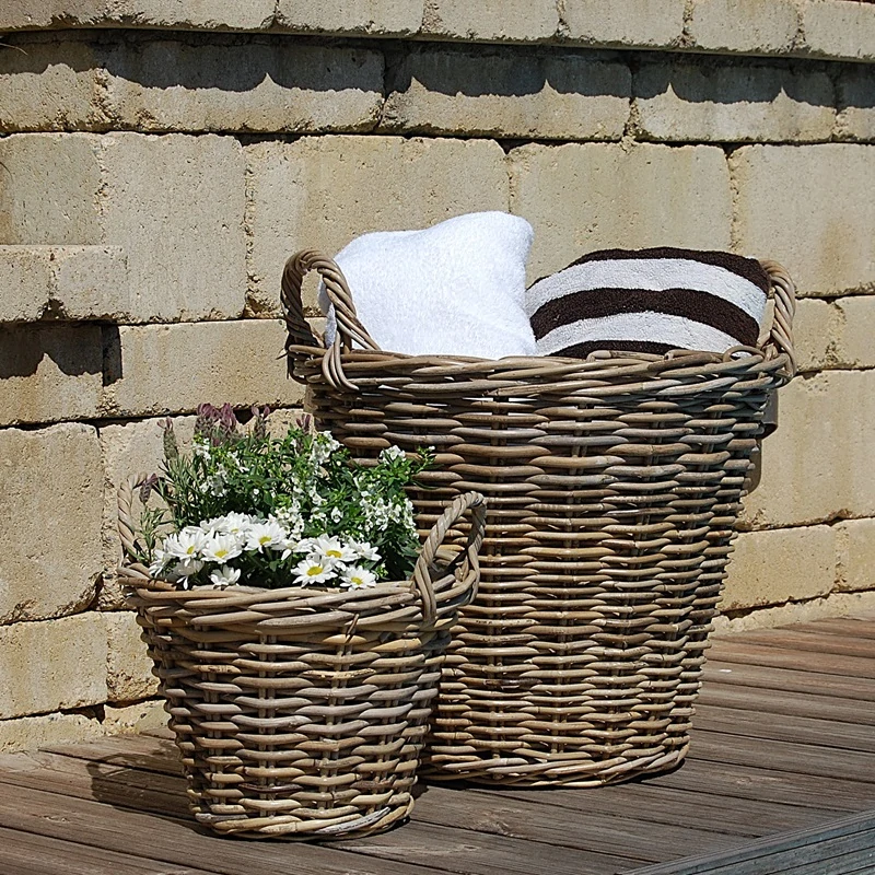 RATANOVÉ Koše, Grey - SET