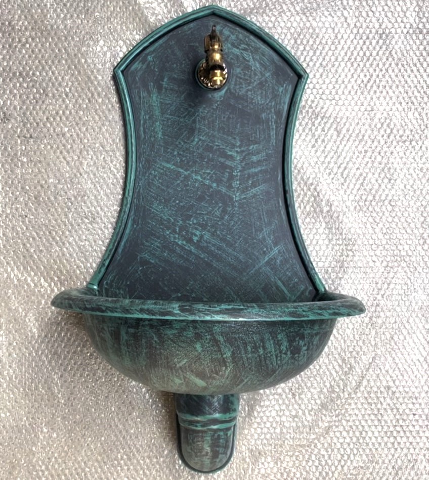  Záhradné umývadlo SIENA s kohútikom DRAK, ANTICKÁ ZELENÁ
