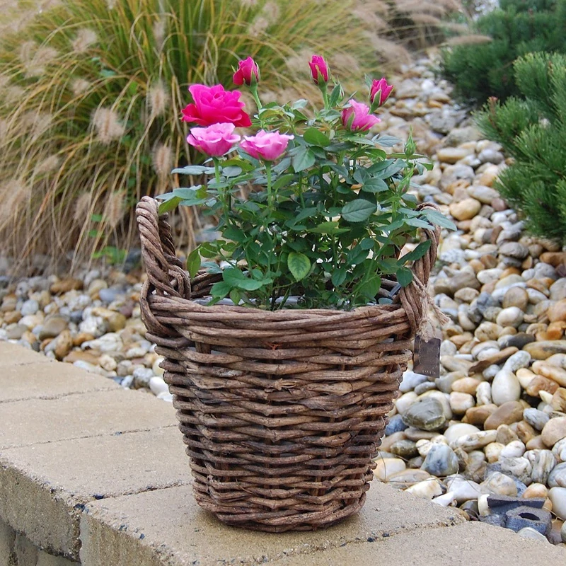 RATANOVÝ KOŠÍK HNEDÝ CLASSIC, 25x20 cm