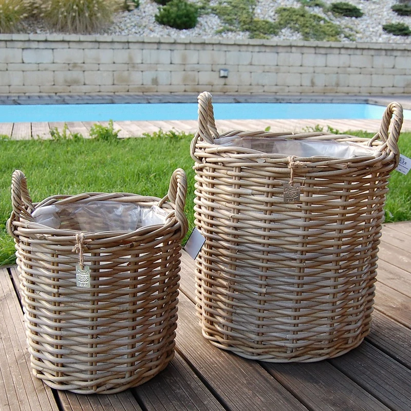 RATANOVÉ Koše DUO, Grey - SET 