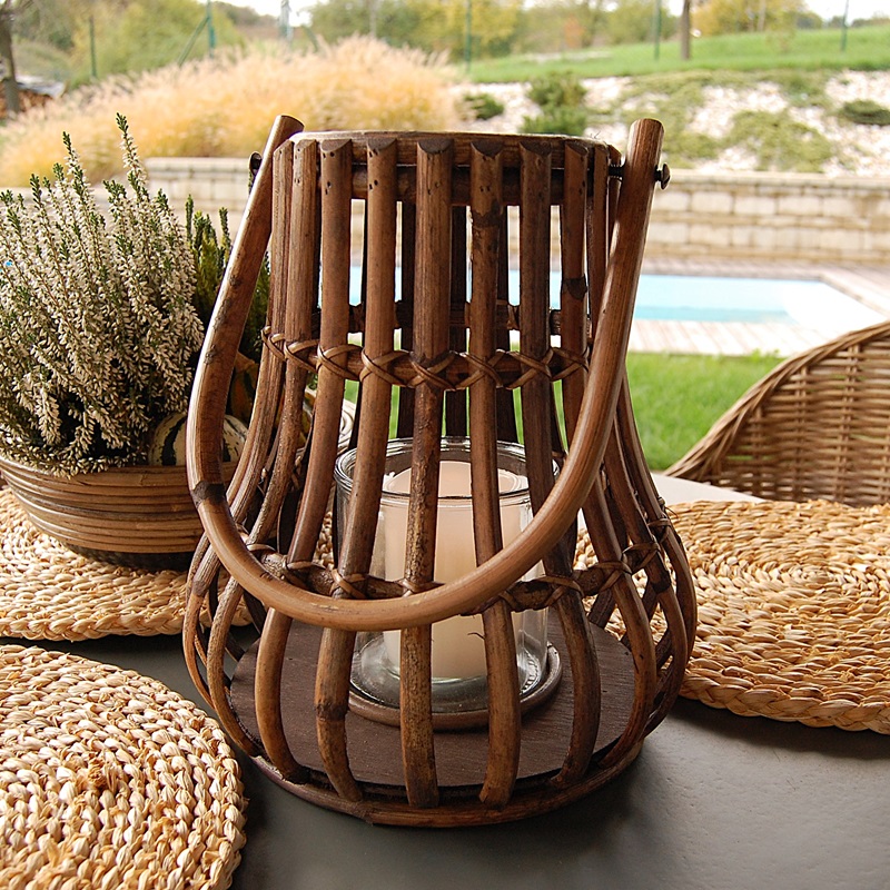 RATANOVÁ LUCERNA BIG, 28x30 cm