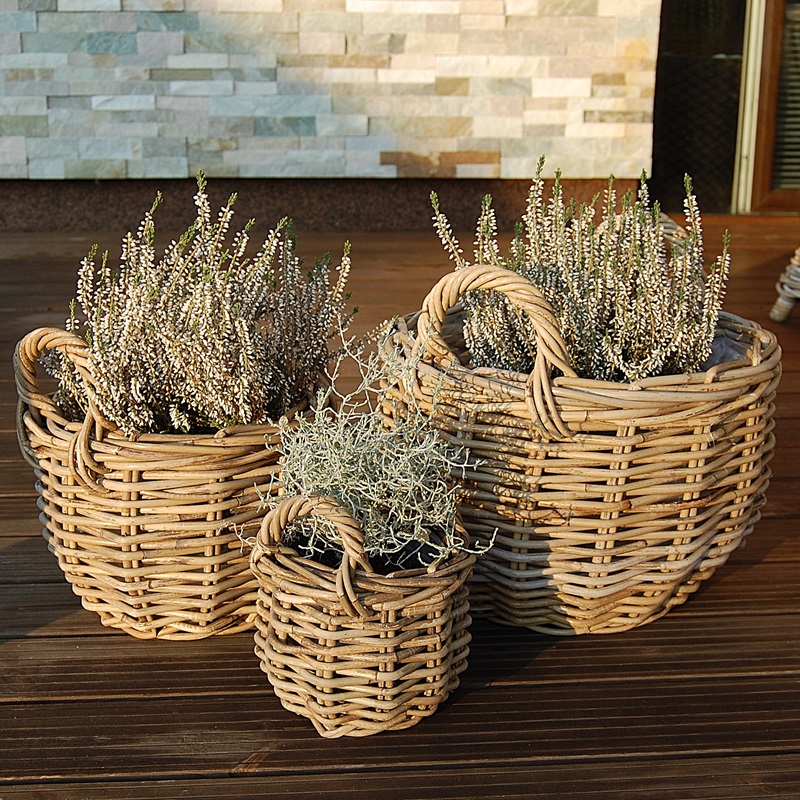 RATANOVÉ Koše TRIO - SADA 3 košov