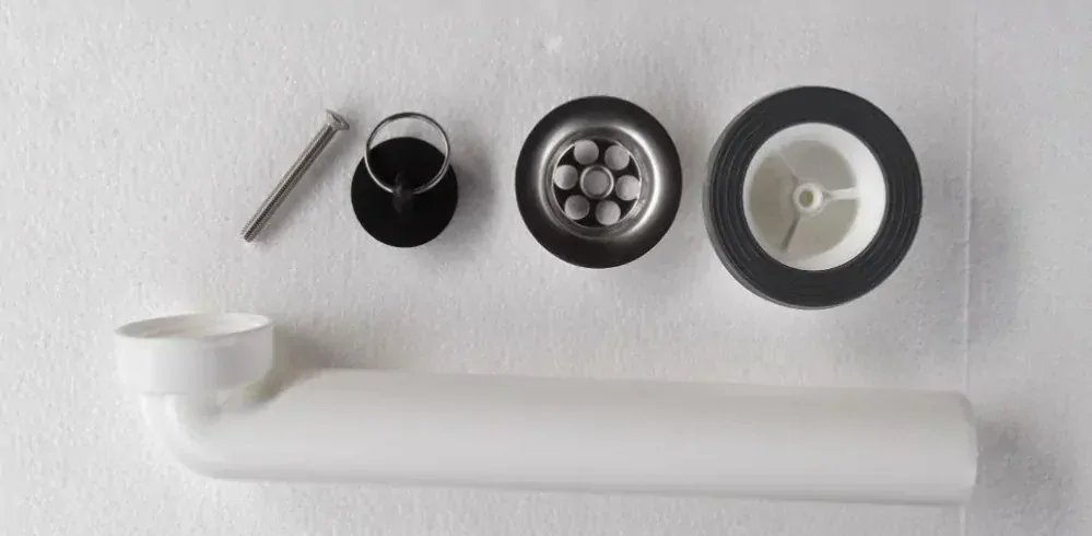 AZTE Záhradné umývadlo z ľahkej zliatiny hliníka - s kohútikom, výpusťou a sifónom, BIELE