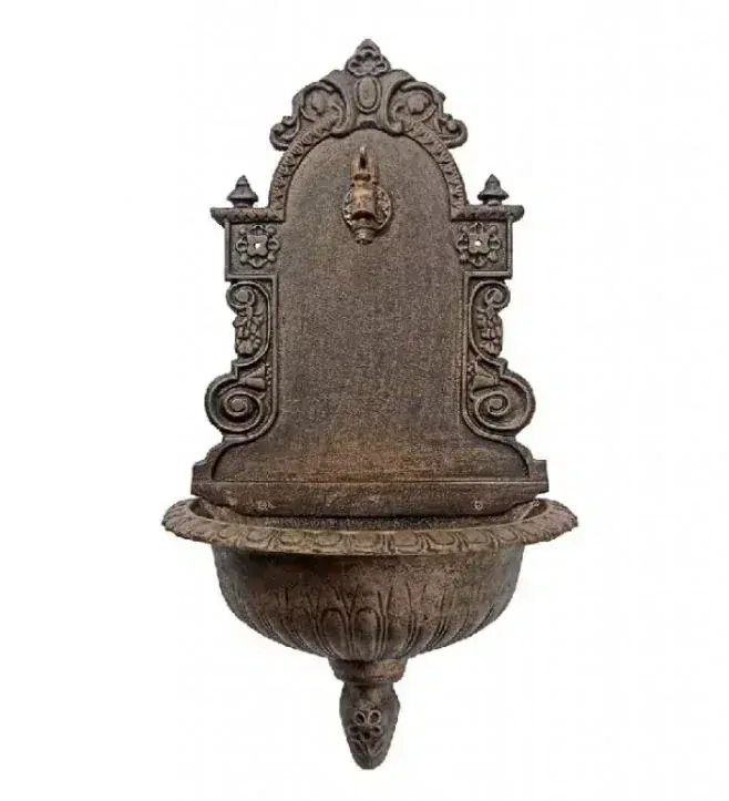 Záhradné Umyvadlo LITINOVÉ s kohútikom, medená patina/svetlá