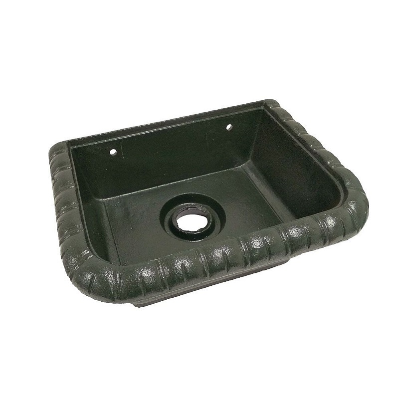 AZTE Záhradná VÝLEVKA s kohútikom, liatina, tmavozelená