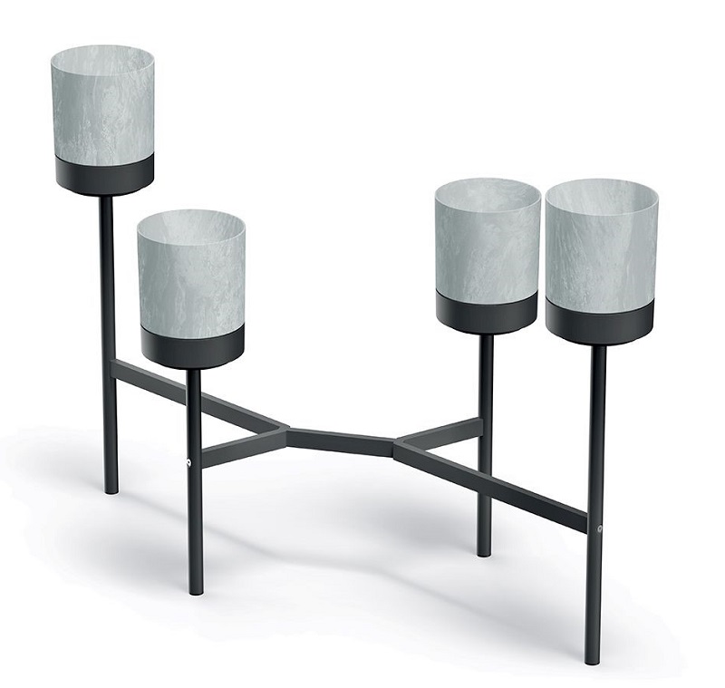 Stojan na kvety BLOOMIE STAND šedý 125 cm