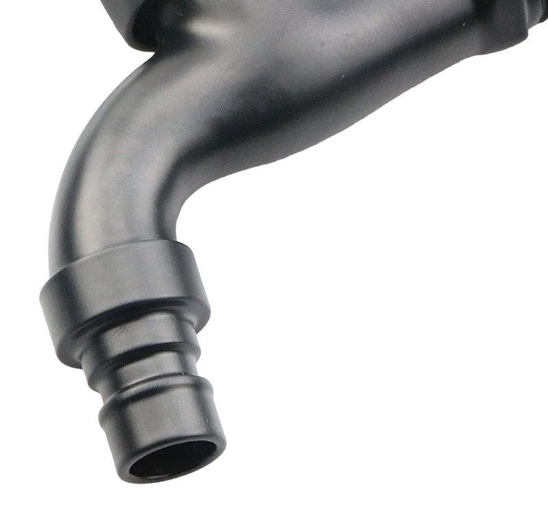 Vodovodný KOHÚTIK ČIERNY 1/2"  s adaptérom na hadicu, nerezová oceľ, čierny matný