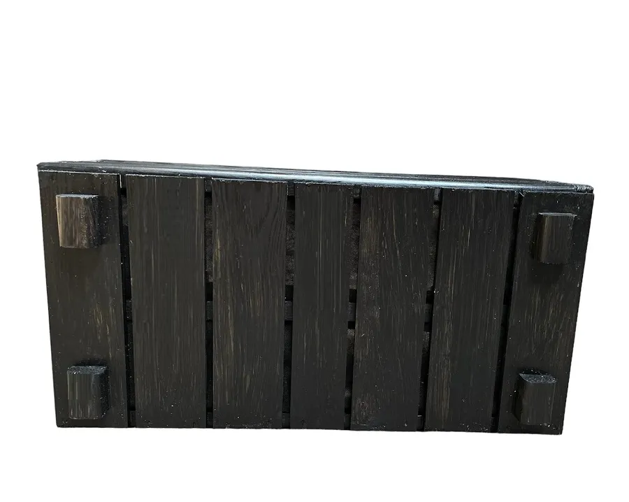 Drevený zahradný kvetináč AKSAMIT, antracit, 800x400x300