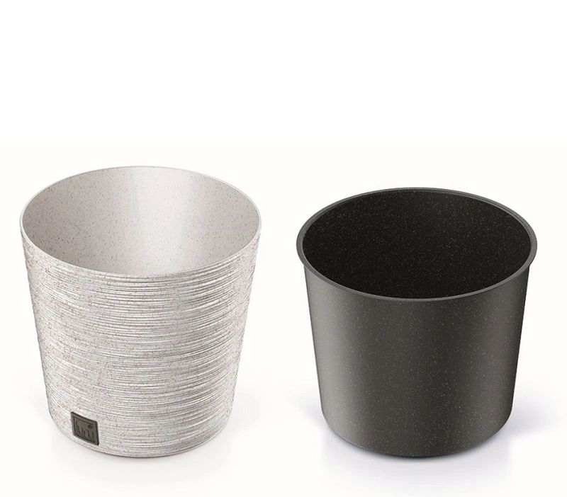 Kvetináč FURU ROUND LOW ECO WOOD 30 cm, naturo