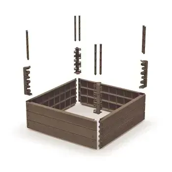 Prosperplast  Vyvýšený záhon BASE WOODY, hnedý, 75,6 cm  