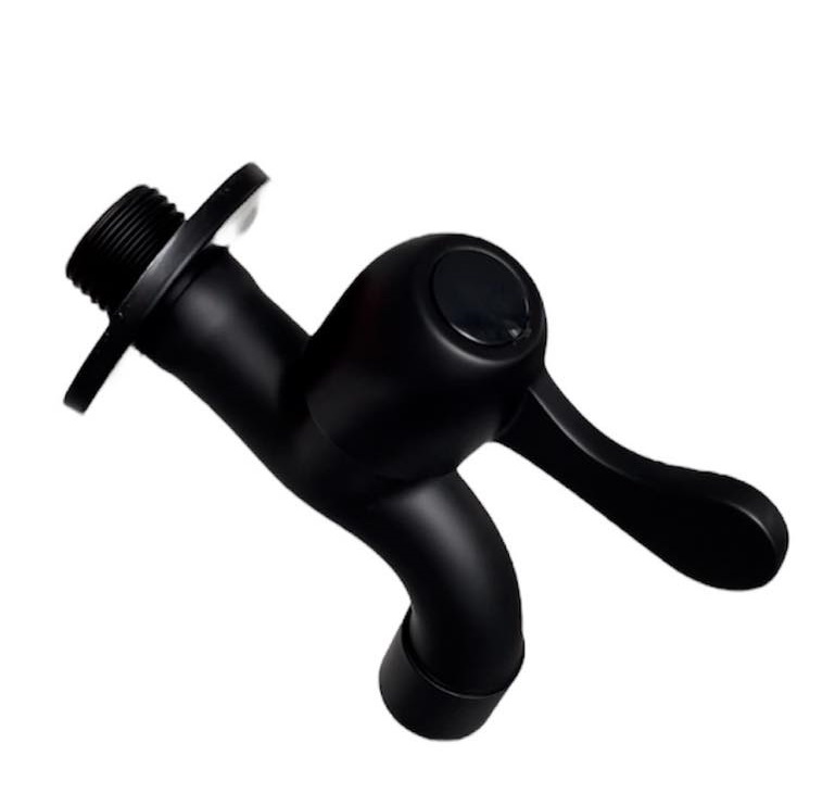 Vodovodný KOHÚTIK ČIERNY z nerezovej ocele 1/2", 9 cm