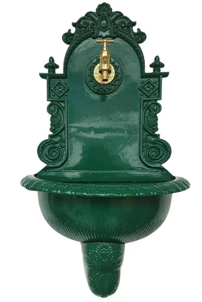 Záhradné Umyvadlo AZTE z ľahkej ZLIATINY hliníka, tmavě zelené