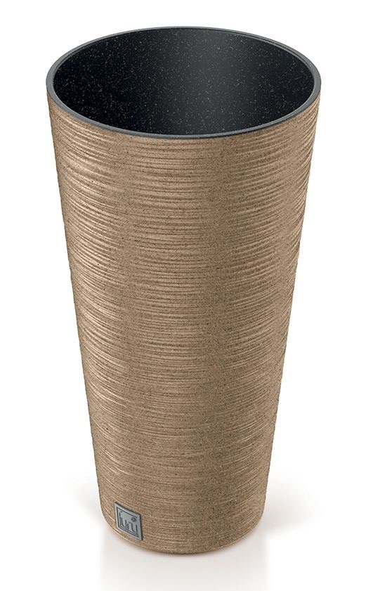 Kvetináč FURU SLIM ECO WOOD 30 cm, svetlohnedý